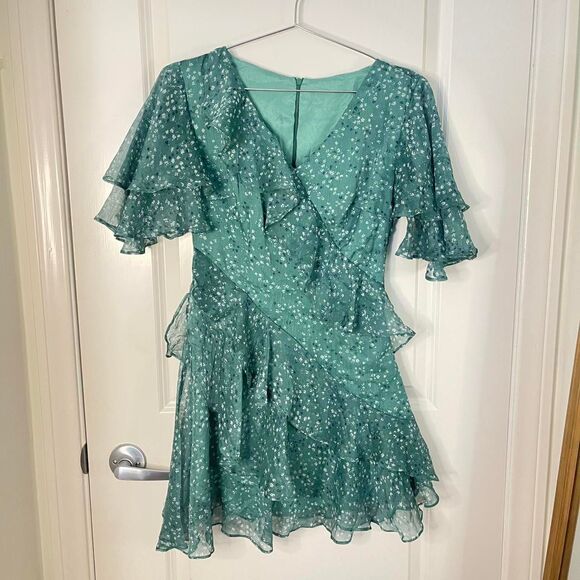 Keepsake the label Green floral mini dress - Picture 4 of 5